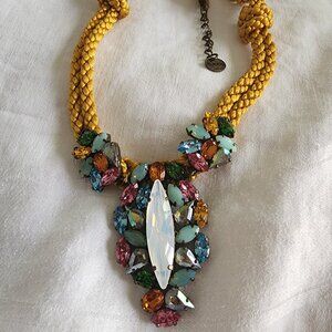 DIMITRIADIS ITALIAN CRYSTAL AND ROPE STATEMENT NECKLACE